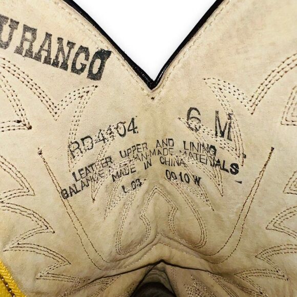 Durango Mid Calf Pull-on Western Cowboy Boots Brown Leather RD4104 Women's 6M - Picture 9 of 11